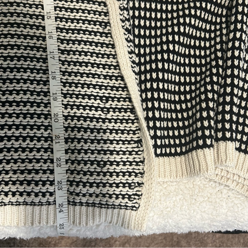 Torrid Black & White Long Sleeve Open-Front Cardigan NWT Size L/00/10 - Picture 10 of 12